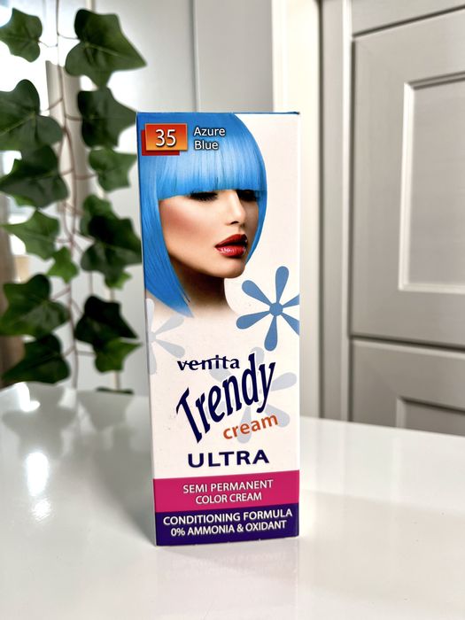 Máscara de coloração semipermanente azul