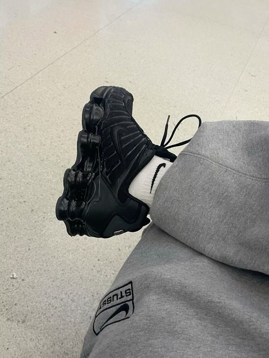 Nike Shox TL черные , кроссовки на весну,  шнурки Supreme і прості