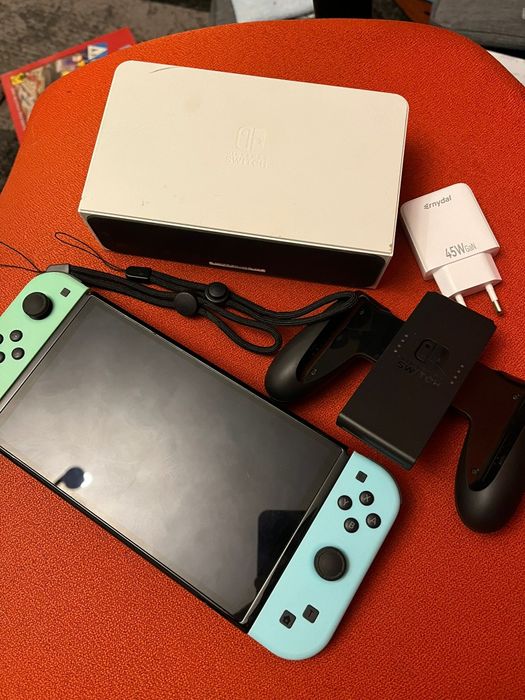 Nintendo Switch Oled 64Gb Sprawny Stacja dokująca