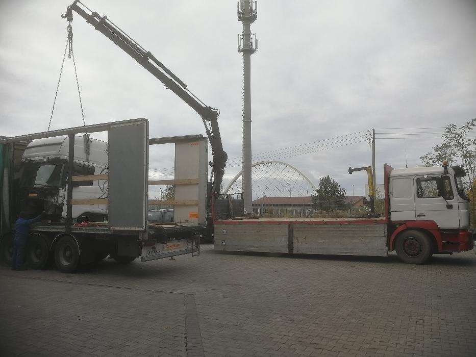 Usługi transportowe z HDS, transport materiałów budowlanych,kontenerów