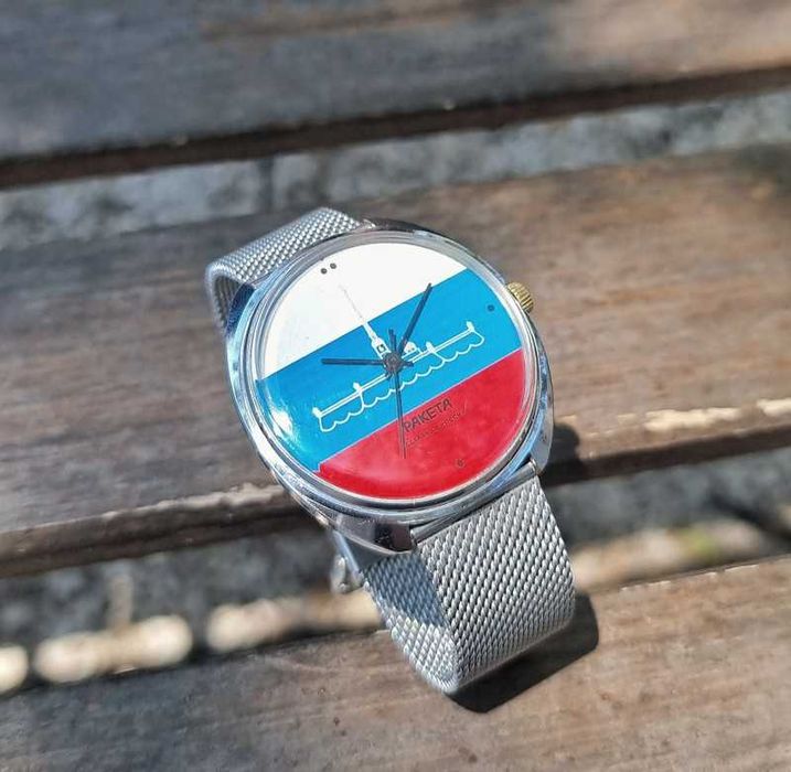 Relógio vintage USSR Russo/Soviético Raketa  (mecânico corda jumbo)