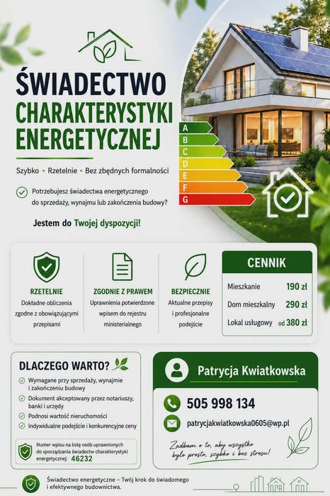 Świadectwa charakterystyki energetycznej