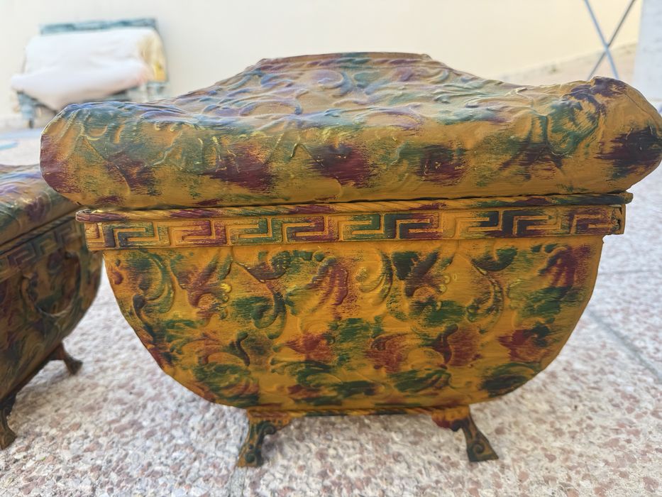 Caixas decorativas em latao de marrocos otimo estado