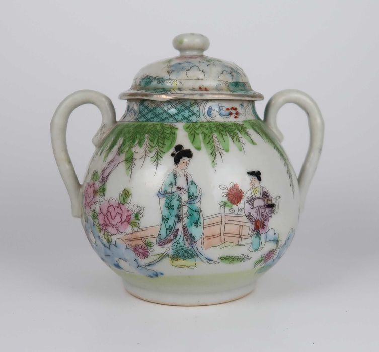 Açucareiro em porcelana oriental Séc. XIX/XX