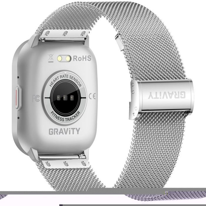 Smartwatch Gravity Srebrny Pasek + Bransoleta GT43-2