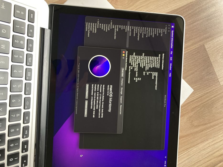 Macbook pro 13 2015 i5 8gb 128gb a1502