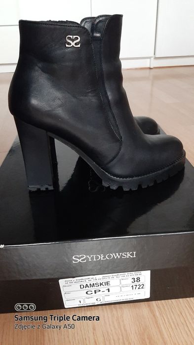 Buty botki kozaki skóra naturalna  roz 38