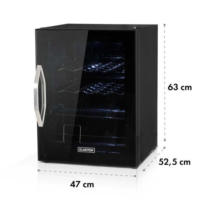 Lodówka szklane drzwi, witryna 60L. Klarstein  S-323