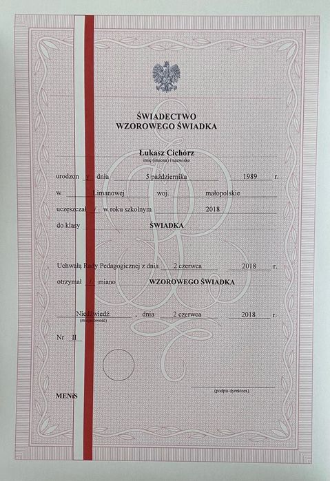 Podziękowania dla świadków podczas ślubu - 1 szt.