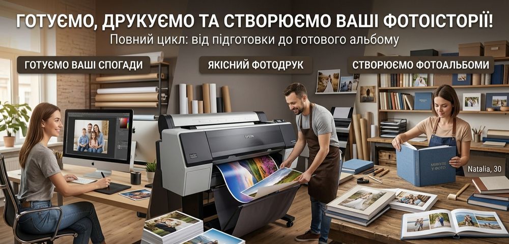 Друк: брошури, книги, реферати, дипломи, фотографій, фотоальбоми