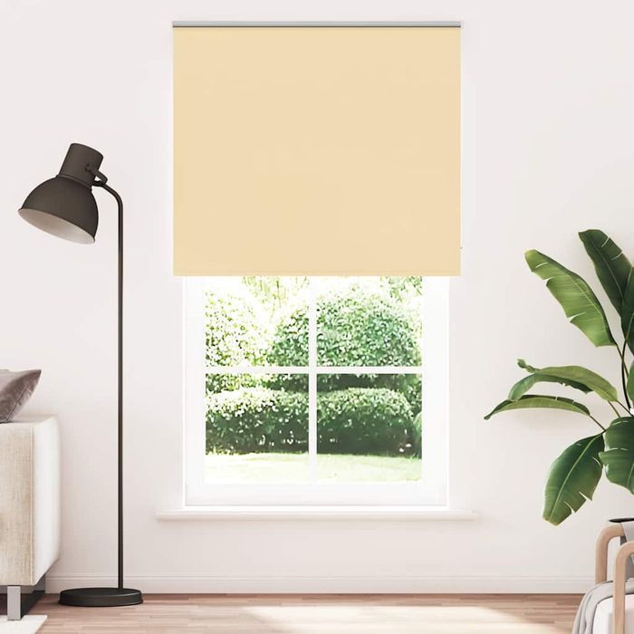 Vidaxl Roleta Zaciemniająca Beżowa 140X210Cm Szerokość Tkaniny 136,6Cm