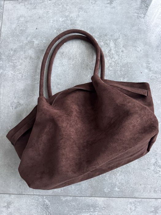Замшева сумка шоколадна Zara
