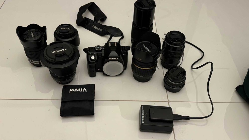 Pentax K-r + 3 obiektywy + 3 baterie + ładowarka