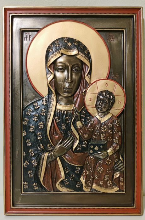 Obraz Ikona Żywica-Brąz Matka Boska Częstochowska Veronese WU76612A4