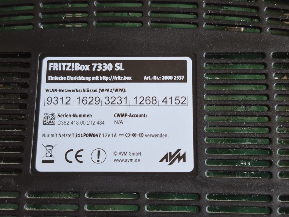 Router Fritz!Box 7330 SL    Fritz Box