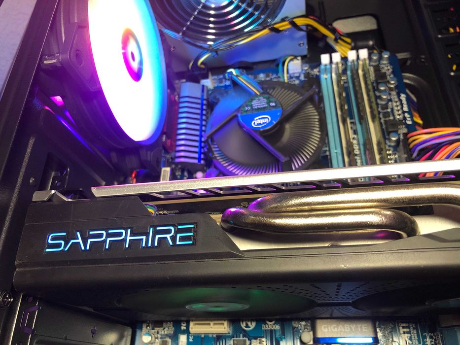 Игровой ПК Intel i7/16Gb/RX570/SSD256+500 компьютер системный блок