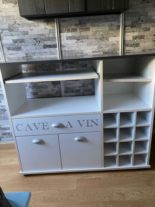 Móvel bar / aparador branco — Cave à Vin — garrafeira 12 garrafas