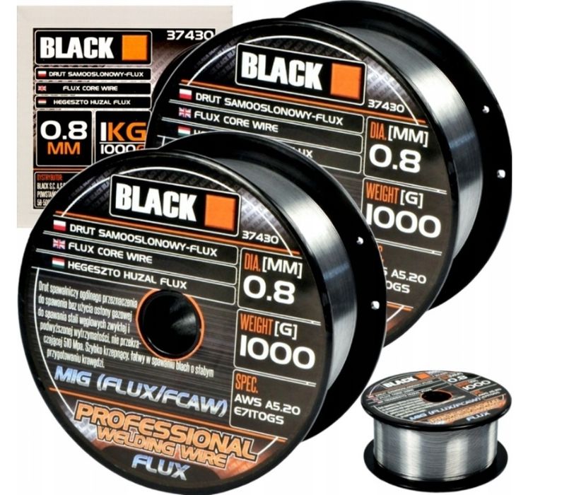 Drut spawalniczy rdzeniowy samoosłonowy FLUX 0,8mm 1kg 1000g 1kg FCAW
