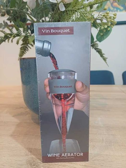 Decantador de Vinho Vin Bouquet com Base e Filtro (NOVO em Caixa)