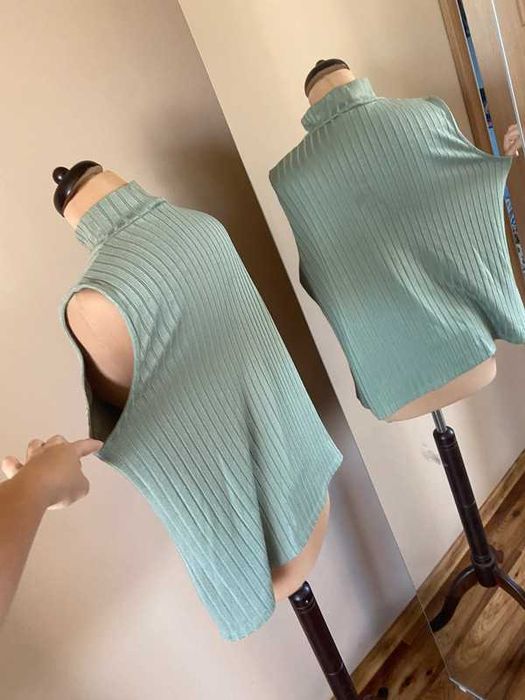 Xxxl 50 52 +size bluzka tekstura prazkowana paski golf półgolf