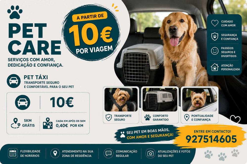 Dog walking, pet sitting, pet onboard, pet taxi, tudo com amor, carinho e a um preço baixo