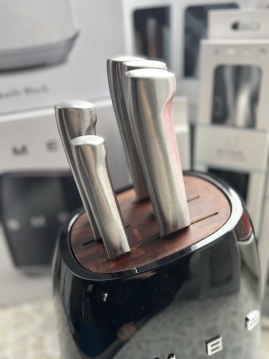 Набір кухоних ножів smeg smeg ножи ножик / чорный