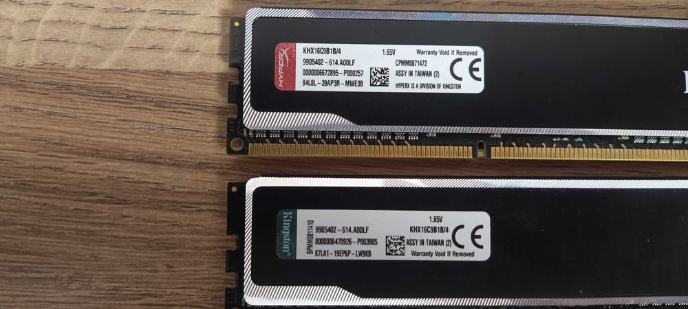 Pamięć RAM DDR3 1600mhz 2x4GB Kingston Hyperx black
