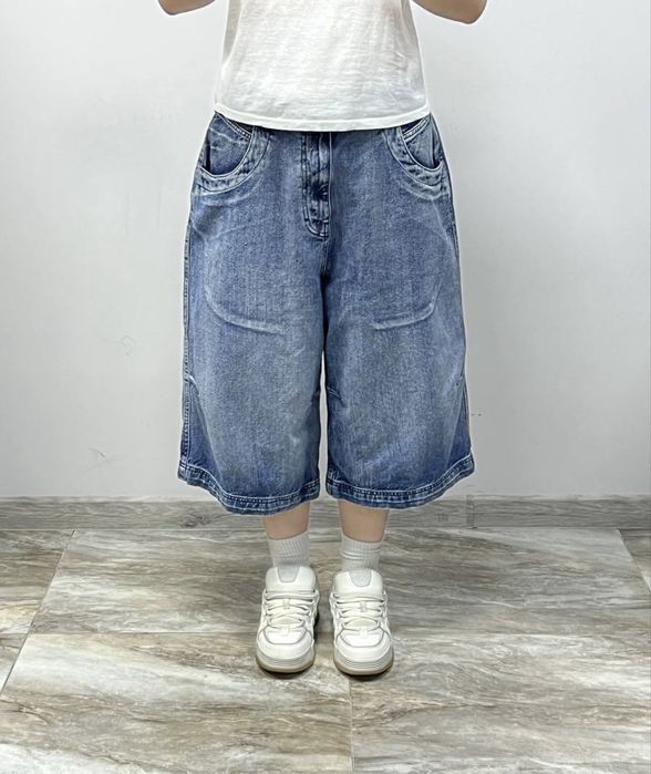 Широкі шорти Jaded London джинсові SUPER BAGGY fade rap jeans shorts широкие шорты джейдед лондон