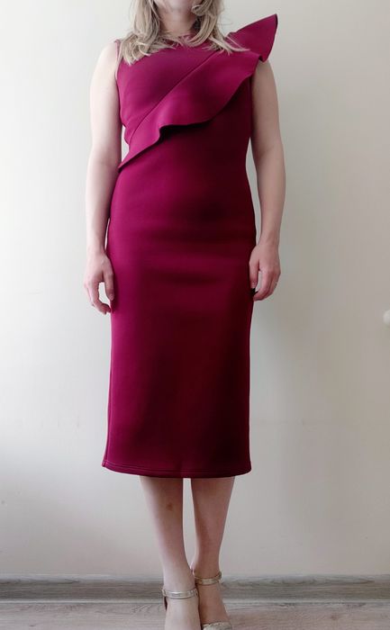 Sukienka midi wesele studniówkę sylwestra true Violet Zalando