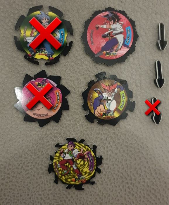 Tazos Beyblade Destroy Spinners