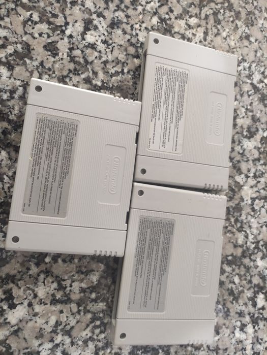 Lote de 3 jogos para Nintendo SNES