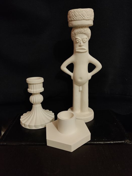 Подсвечник из гипса.