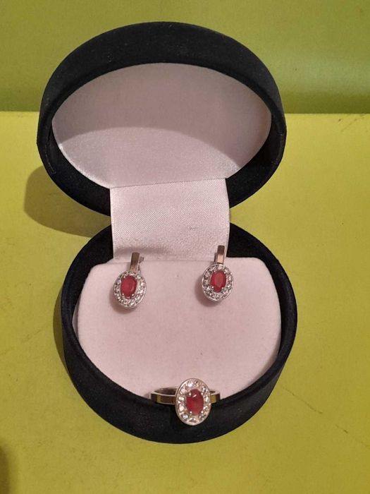 Набор Кольцо+серьги , серебро 925 проба