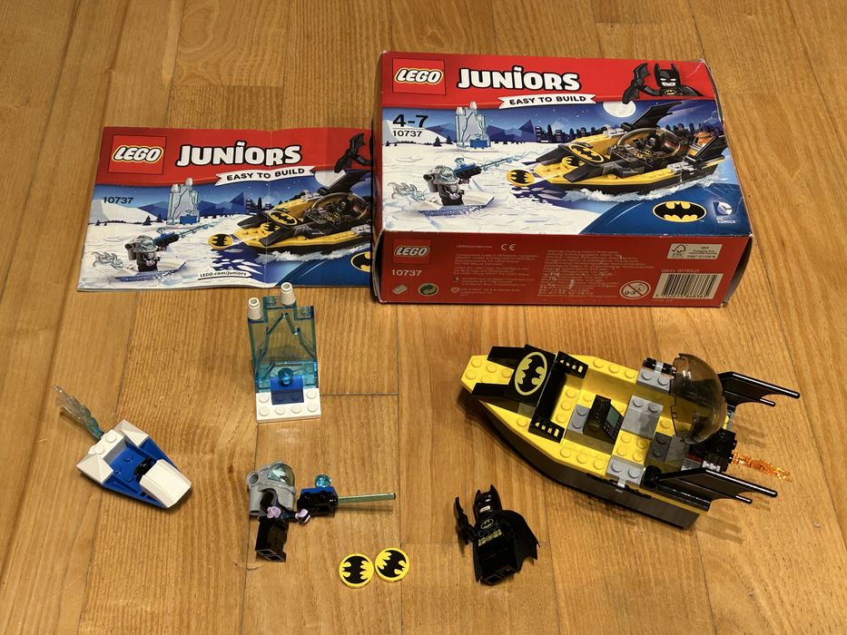 Lego Juniors Batman i Mr. Freeze 2 figurki Łódź Wyrzutnia 10737