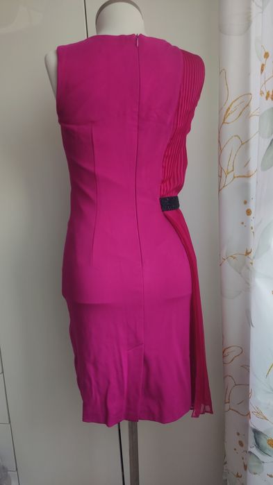 Molton sukienka z plisowanym + błyszczących koralików 36 38