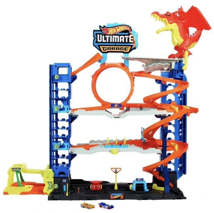 Hot Wheels City Атака дракона Легендарний гараж з драконом дракон garage. Мега гараж
