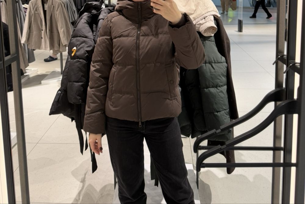 Жіноча куртка зимова Reserved  шоколадна