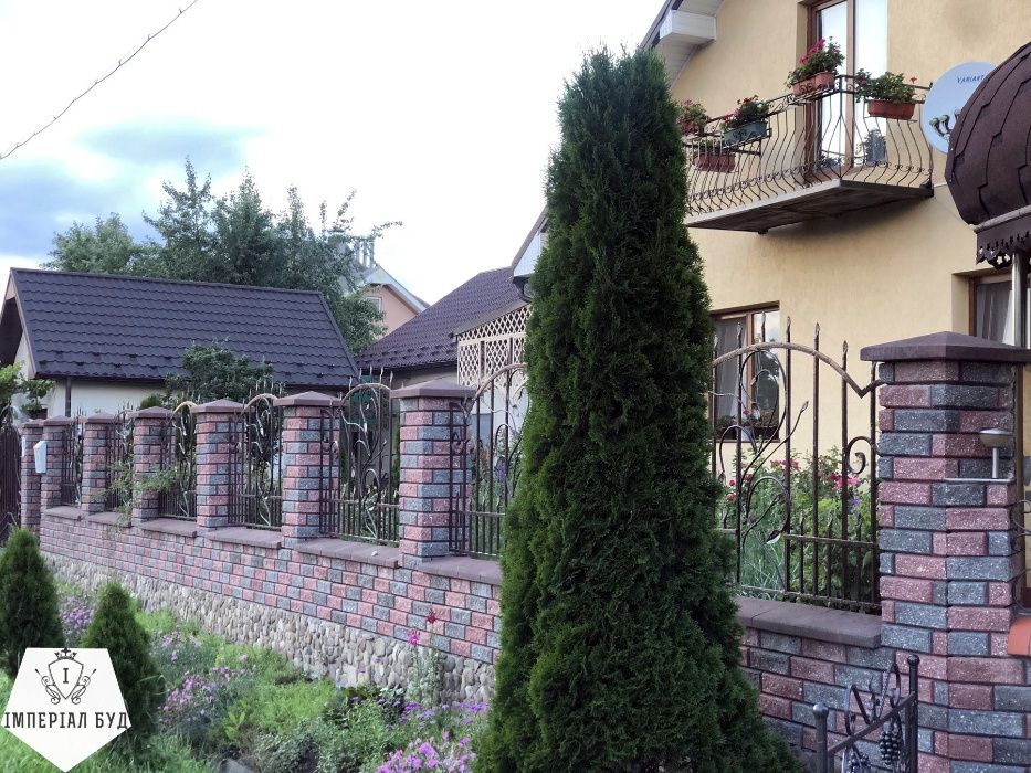 Цегла кирпич КАЯ,  Паркан, Забор, секції металеві, бруківка, блок