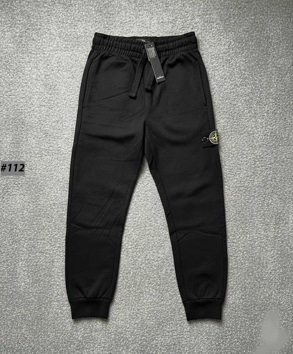 Штаны Черные STONE ISALND Cotton 100% - Спортивні Штани Стон Айленд - Спортивки