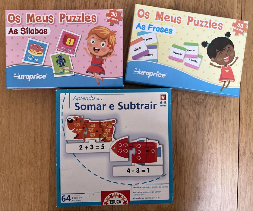 7 puzzles/jogos aprendizagem para +4anos