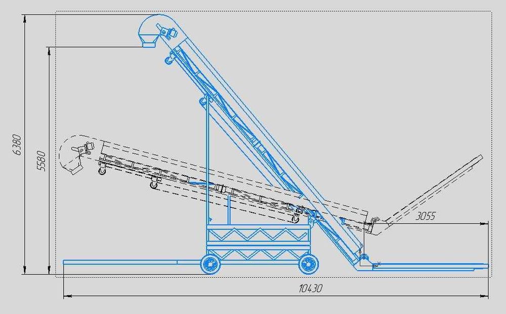 Разгрузчик вагонов ленточный для щебня, песка от 180 тон в час