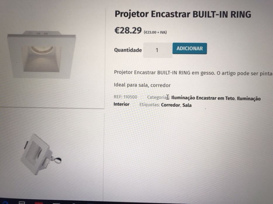 Projetor de encastrar lâmpadas Led gu10. Aplique tecto