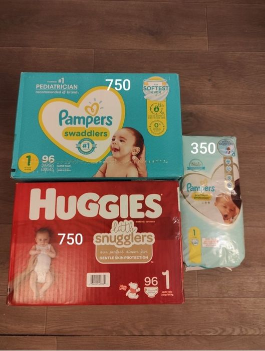 Памперсы 1 4 5 6 pampers Huggies happy