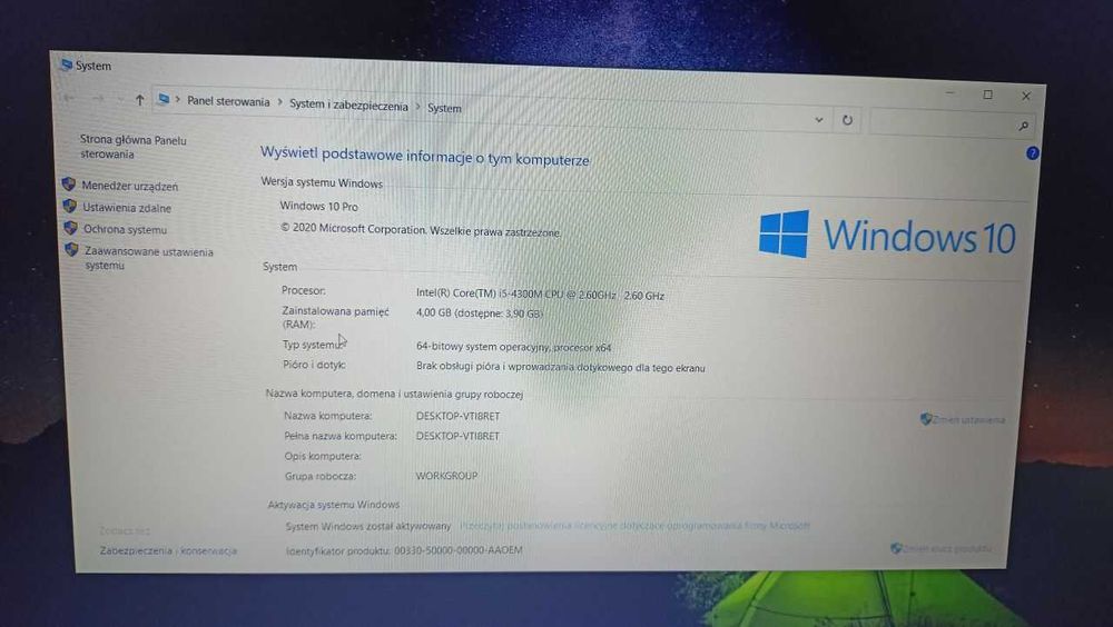 laptop fujitsu e754 15cali i5 4300 4gb ram hdd500gb zasilacz
