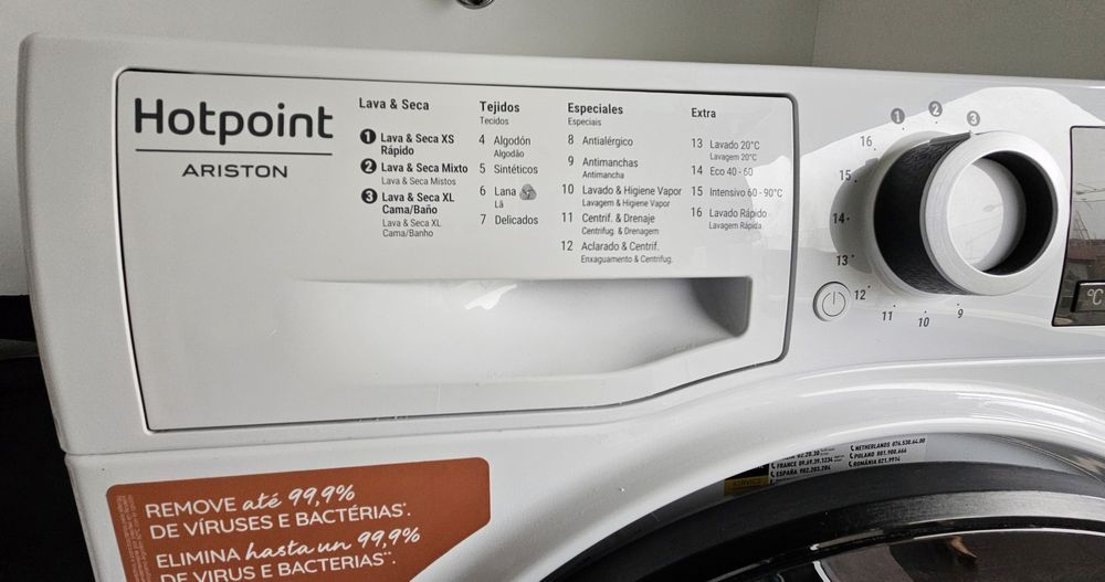 Máquina de lavar e secar roupa