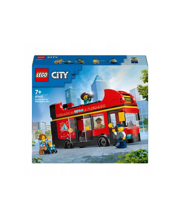 LEGO CITY 60407 Czerwony Piętrowy Autokar Klocki 7+ *NOWE*