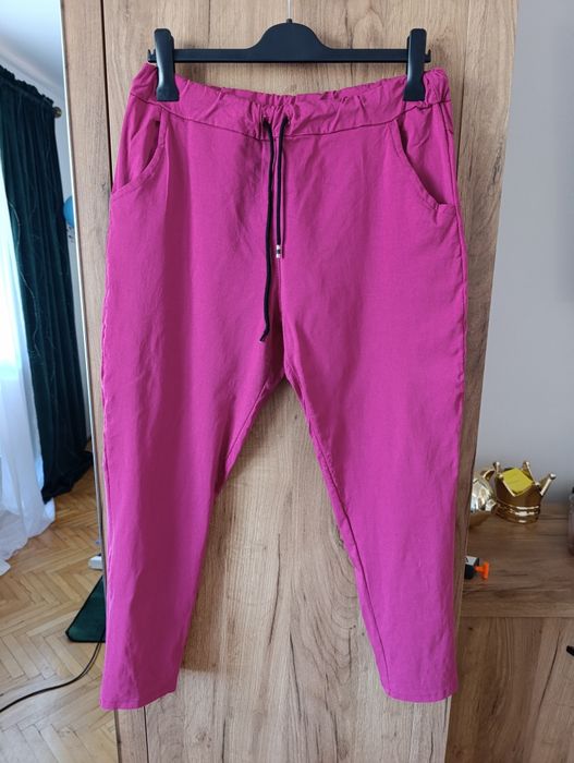 Spodnie fuksja 4XL