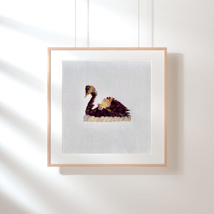 Quadro com flores reais * Arte floral * Prenda de aniversário/Natal