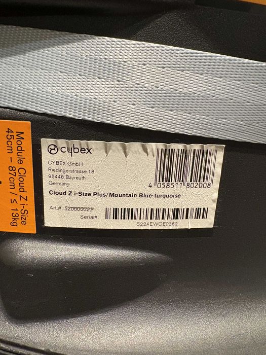 Fotelik Cybex Cloud Z i-Size Plus Mountain Blue  + baza Z One | Kraków
