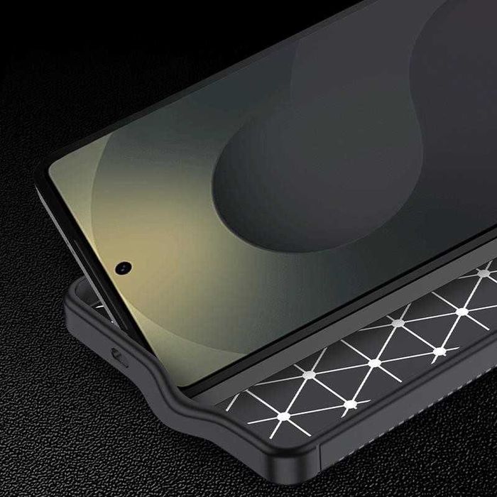 Carbon Case Premium - Etui Pancerne Samsung Galaxy S26 Ultra+ Szkło Hartowane 9H